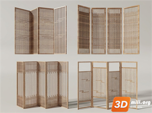 Folding screen Skp Files 